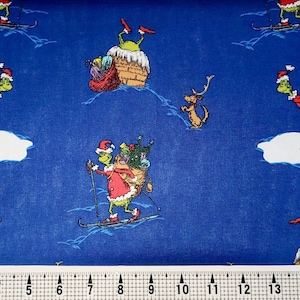 Robert Kaufman How the Grinch Stola Christmas 74874 Stoff Meterware/Stück