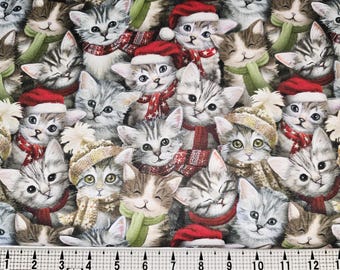Blank Quilting Purr-Fect Holiday Season Cats 4065 Fabric by the Yard//Piece