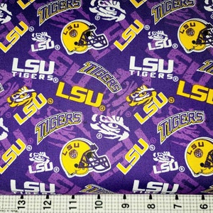 Tela de los LSU Louisiana Tigers de Sykel Enterprises cortada a medida//Pieza