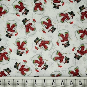 Studio E Fabrics Bonhommes de neige Merry Town 6365 tissus par mètre/pièce