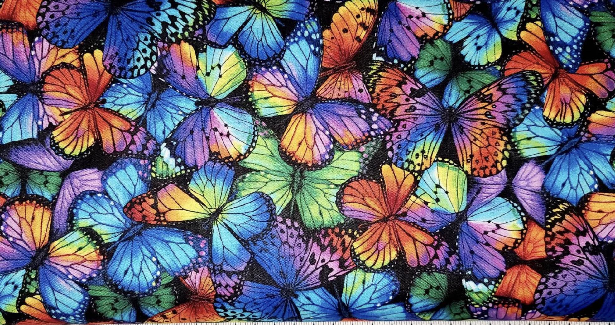 Timeless Treasures Bright Butterflies C8531/CD8531 Fabric by the