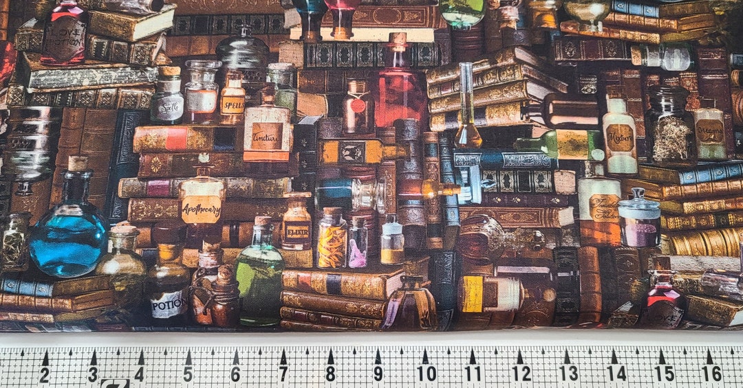 Timeless Treasures Magic Books and Potions CD2530 Fabric by the Yard ...