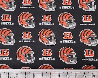 Tradiciones de tela Cincinnati Bengals Tela cortada a medida // Pieza