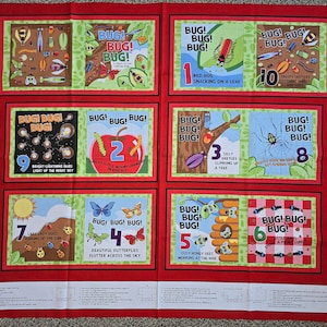 Henry Glass Bug Bug Bug Book 3259D Fabric by the Panel