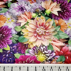 Clothworks Fabrics Tinas Garden Flowers Y3676 Fabric by the Yard/Piece