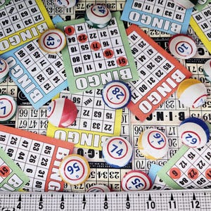 David Textiles Vintage Bingo DX-6318-4C Fabric by the Yard/Piece