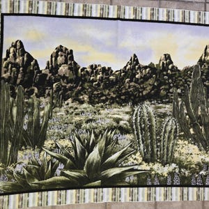Desert Scene Panel FLEECE Fabric by the Yard//Piece