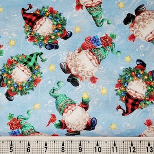 Timeless Treasures Tossed Christmas Gnomes CD1388 Fabric by the Yard//Piece