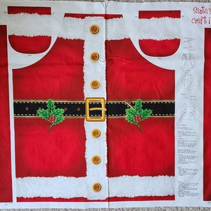 Quilting Treasures Santas Craft 1649-25895-R Apron Panel Fabric 100% Cotton