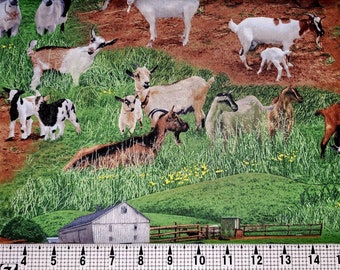 Elizabeth Studios Goats 359 Fabric by the Yard/Piece