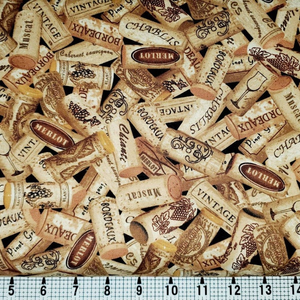 Wine Cork Fabric Etsy