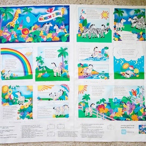 Quilting Treasures Rainbow Zebra Buch 1649-28890-X Stoff by the Panel