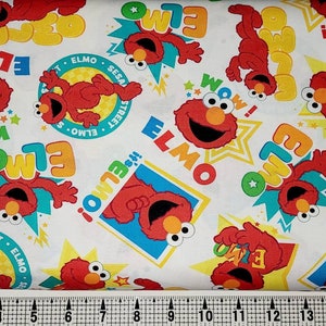 Quilting Treasures Sesame Street Elmo 1649-27542-Z Fabric by the Yard/Piece