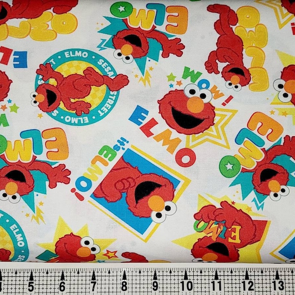 Quilting Treasures Sesame Street Elmo 1649-27542-Z Fabric by the Yard/Piece