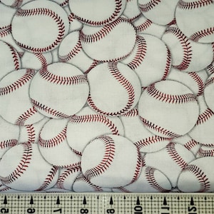 Timeless Treasures Baseball C8315 Stof op maat gesneden/stuk: