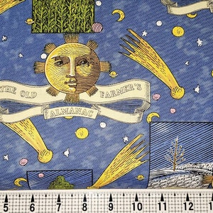 Print Concepts Farmers Almanac Celestial Patch 10331 Fabric by the Yard//Piece