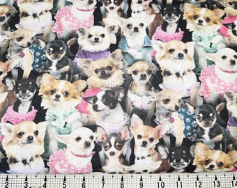 Elizabeth Studios Best Friend Chihuahuas 707 Fabric by the Yard//Piece