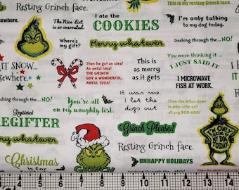 Robert Kaufman How the Grinch Stole Christmas ADE-20280-223 Stof op maat geknipt/stuk