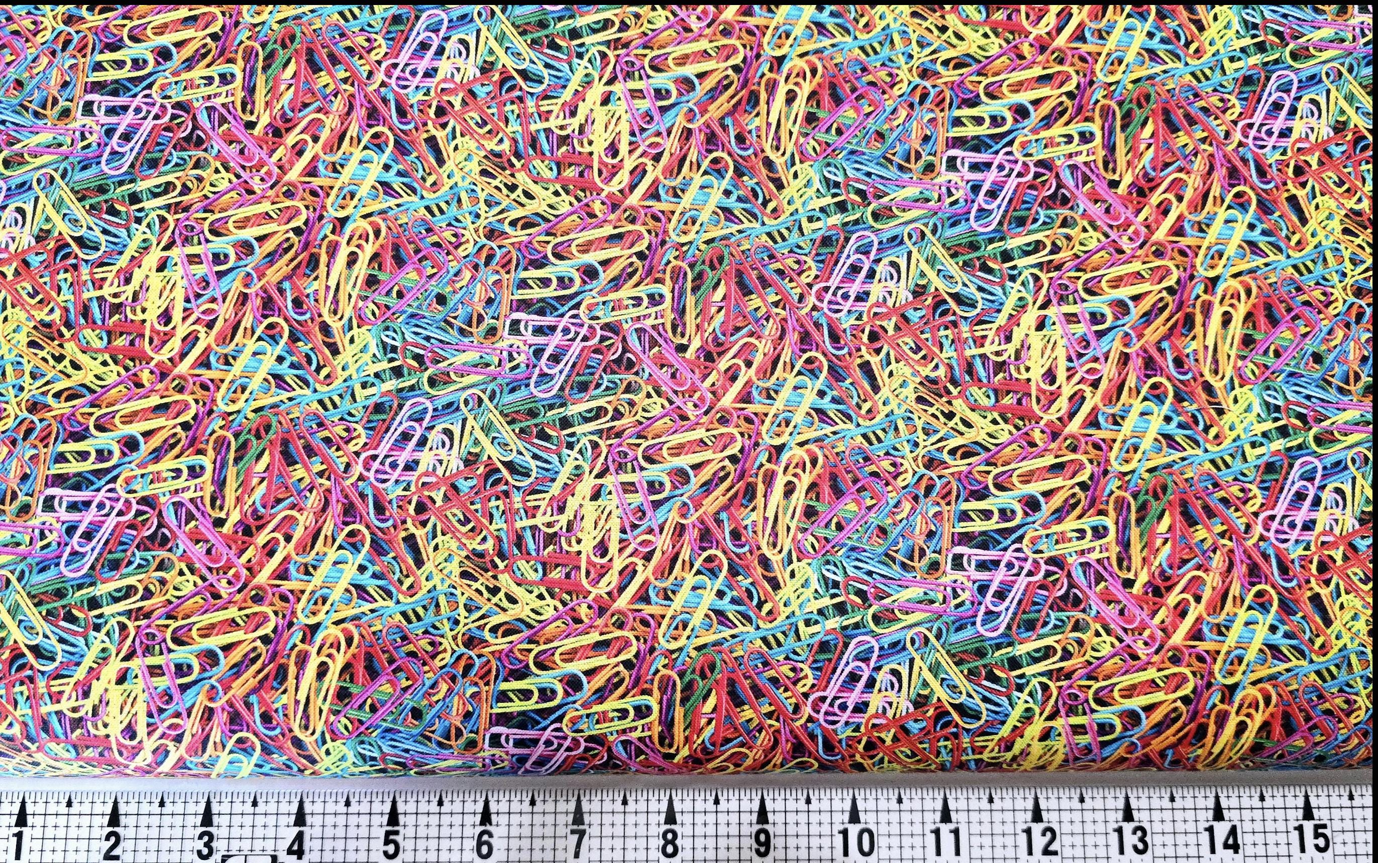 Timeless Treasures Paper Clips CD3204 Fabric by the Yard//piece - Etsy