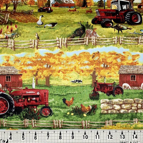 New Holland Tractor Fabric Etsy UK