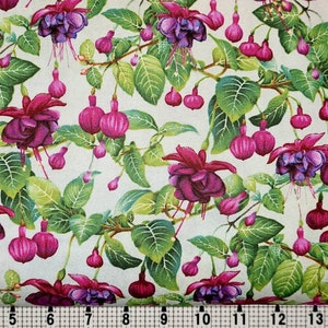 Henry Glass Gossamer Garden Fushia 2653 Fabric by the Yard//Piece