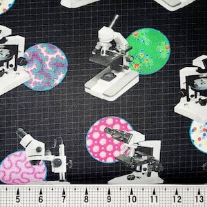 Robert Kaufman Science Fair Microscopes 19087 Fabric by the Yard//Piece