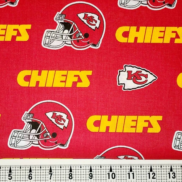 Fabric Traditions Kansas City Chiefs Tela cortada a medida/Pieza