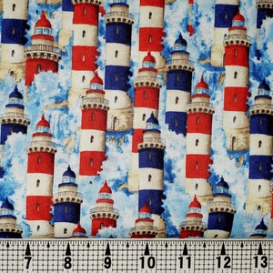 Lighthouse Fabric by the Yard//Piece