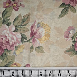 Cranston Print Works Mauve and Gold Floral Fabric by the Yard///Piece