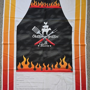 Benartex Fabrics Chillin and Grillin 14349D-99 Apron Panel Fabric 100% Cotton