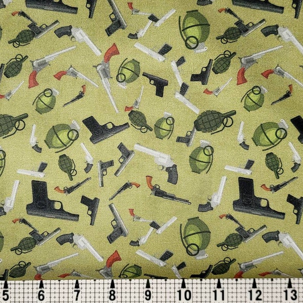 Pistols/Military Fabric by the Yard/Piece