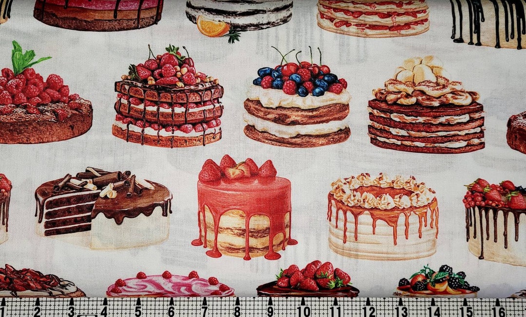 Robert Kaufman Sweet Tooth Cakes 20628 Fabric by the Yard/piece Etsy