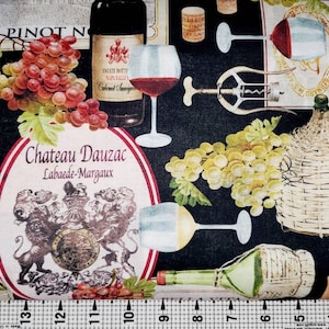 Kanvas Fabrics Cheers to You Wine 09786 Fabric by the Yard//Piece