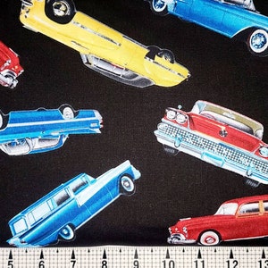 Timeless Treasures Classic Cars C7983 Fabric by the Yard//Piece