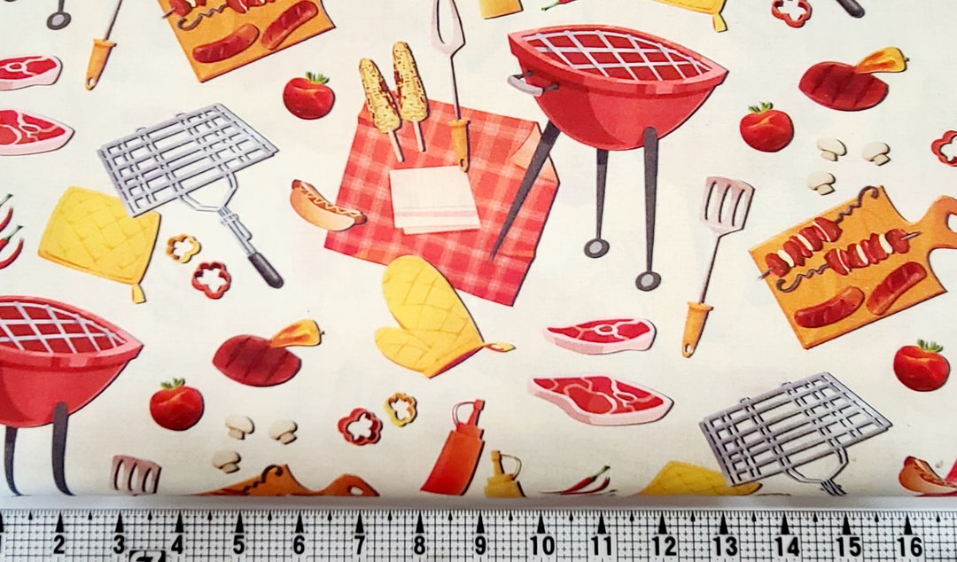 Quilting Treasures Backyard BBQ 1649-29583-E Fabric by the Yard//piece ...