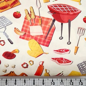Quilting Treasures Backyard BBQ 1649-29583-E Fabric by the Yard//Piece