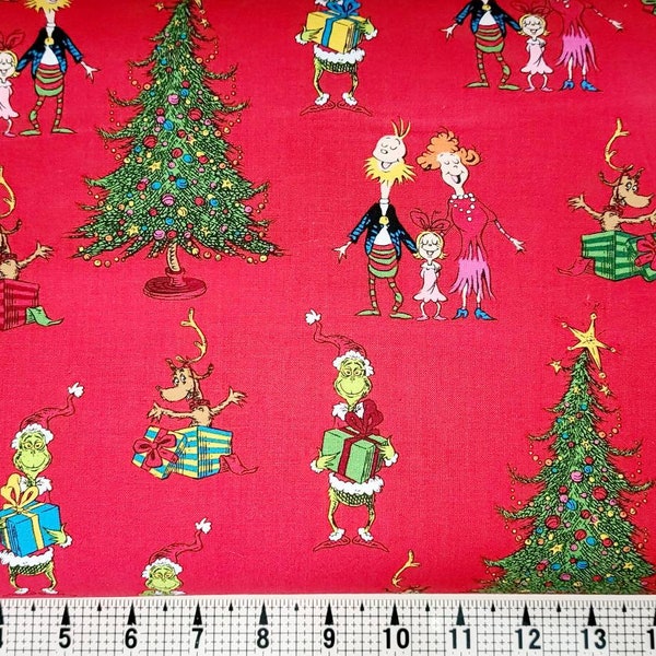 Robert Kaufman How the Grinch Stole Christmas ADE-15184-3 Fabric by the Yard/Piece