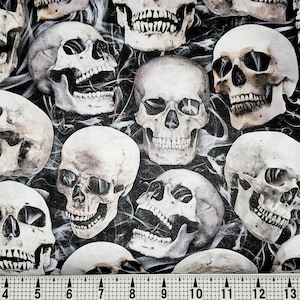 Timeless Treasures Smile Skulls CD2417 Fabric by the Yard//Piece