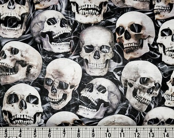 Timeless Treasures Smile Skulls CD2417 Stof op maat gesneden/stuk: