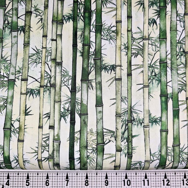 P&B Textiles Koi Pond Bamboo Stripe 05635 Stof op maat gesneden/stuk
