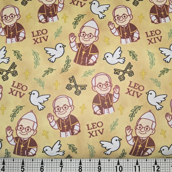 Paintbrush Studio Holy Wave Pope Leo XIV 120-6041 Fabric by the Yard//Piece