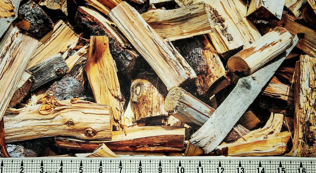 Hoffman Fabrics Sleeping Under the Stars Firewood U5079 Fabric by the