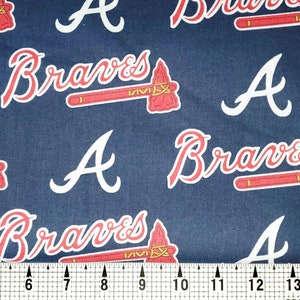 Fabric Traditions Atlanta Braves Fabric by the Yard//Piece
