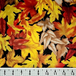 Fall Leaves Fabric by the Yard//Piece