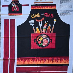 Michael Miller Chill and Grill DDC1122 Apron Panel Fabric 100% Cotton
