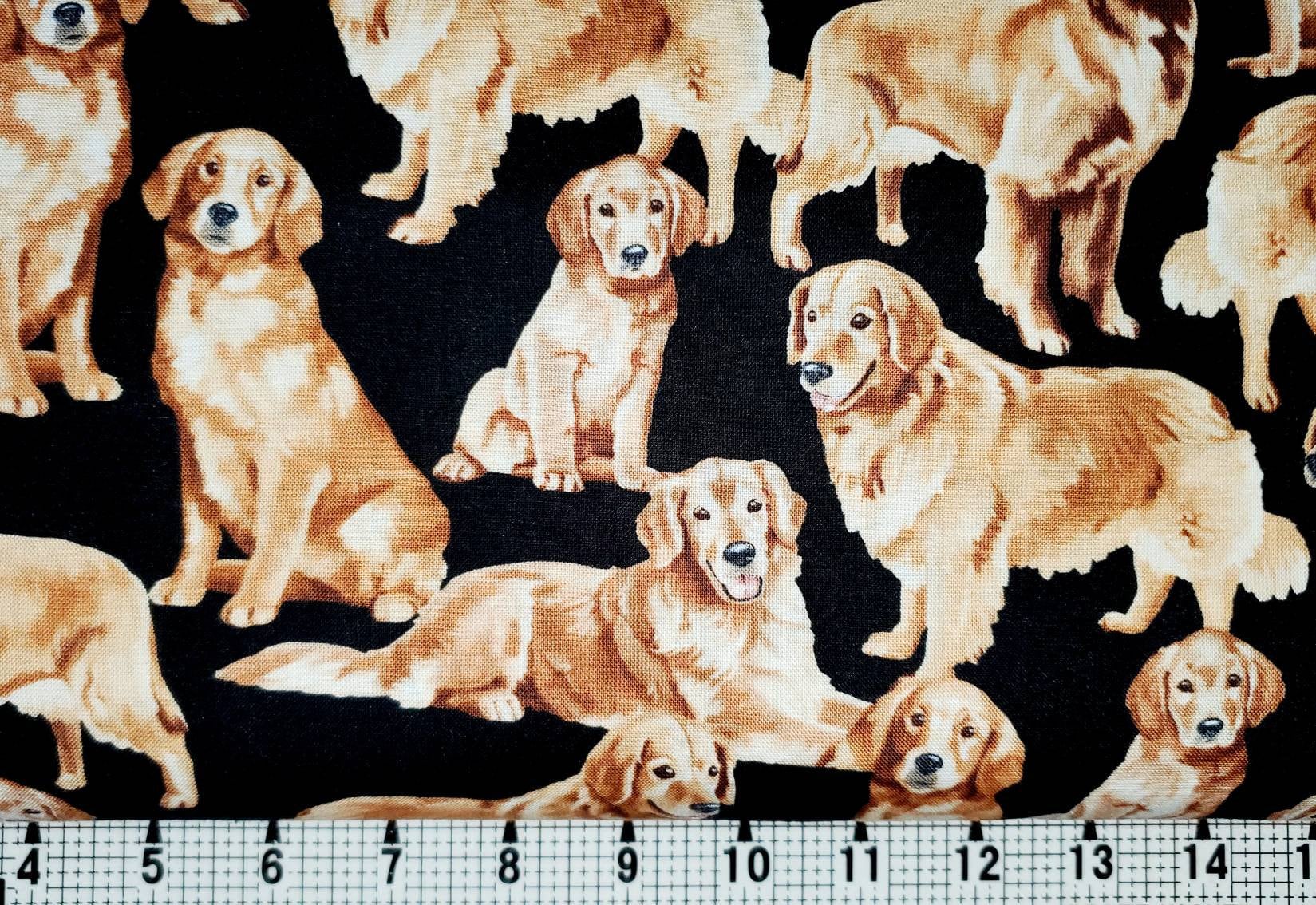 Timeless Treasures Golden Retriever Dog C4892 Fabric by the Etsy Canada