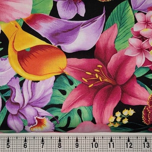 Timeless Treasures Island Tropical Flowers C5436 Fabric by the Yard//Piece