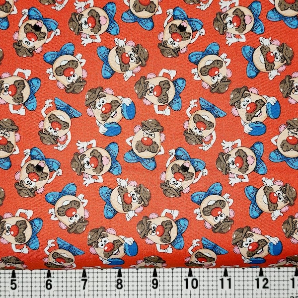 Camelot Fabrics Mr Potato Head Expressions Toss on Red 95030111 Fabric by the Yard/Piece