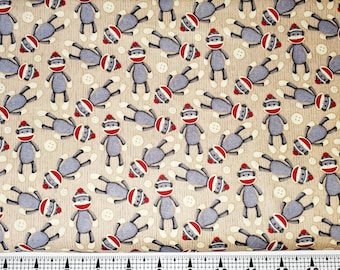 Brother Sister Design Sock Monkey 233114 Fabric by the Yard//Piece