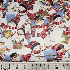 Wilmington Prints Frosty Frolic Snowmen 39854 Meterware // Stück